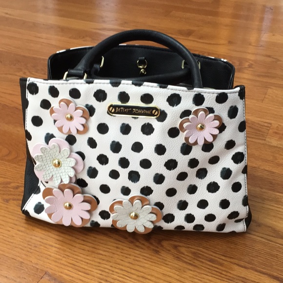 betsey johnson polka dot purse